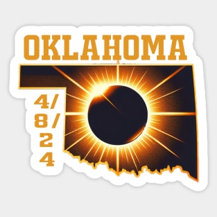 Solar eclipse apparel Oklahoma Sticker